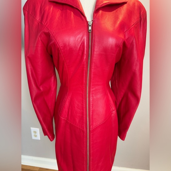 Authentic Vintage Michael Hoban North Beach Leather Dress XS - Picture 3 of 9